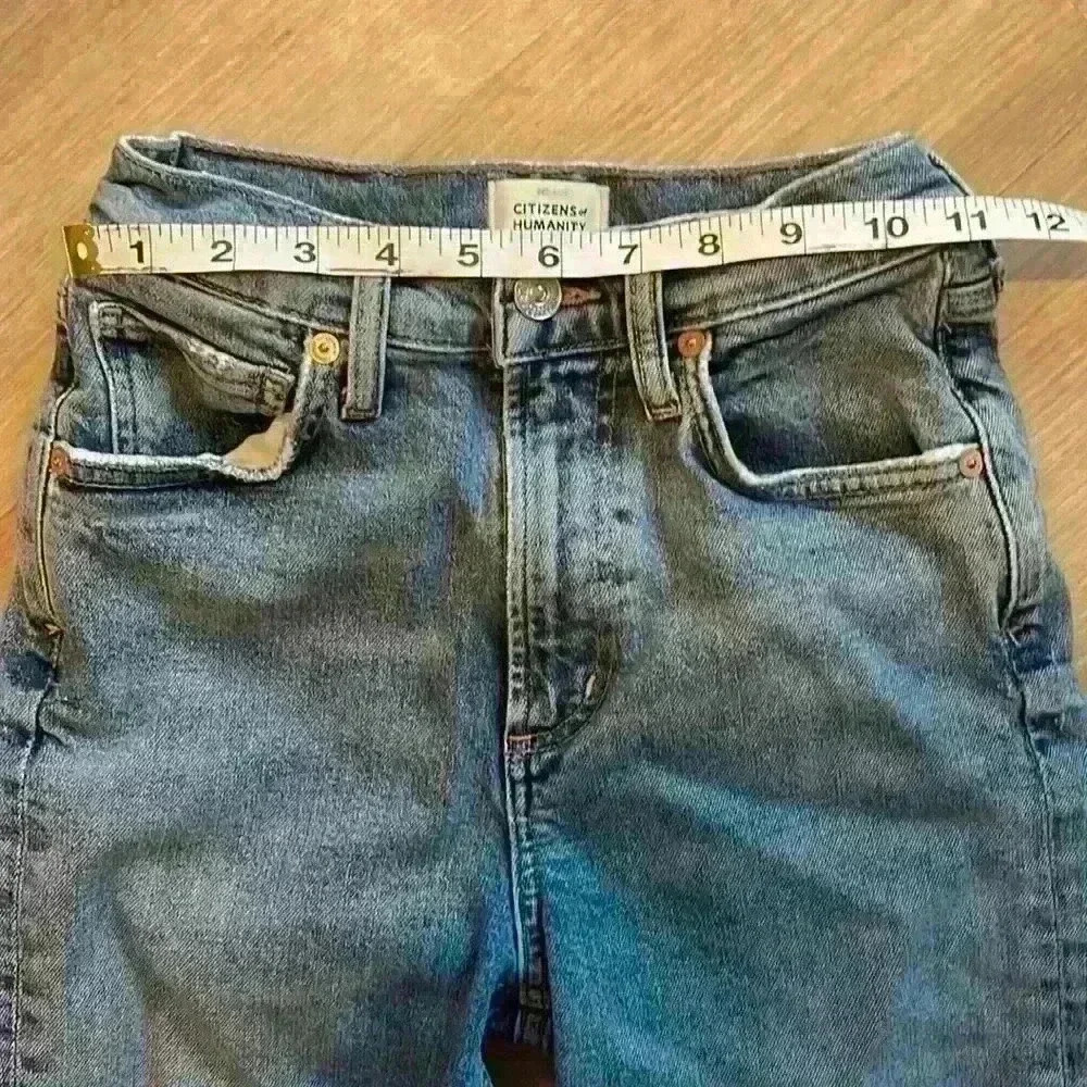 Citizens of Humanity Daphne Cropped High-Rise Stovepipe Jeans sz 23 - Picture 3 of 12